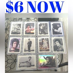 All 10 Bruce Lee Dragon 2024 Silver Chrome Refractor MMA Movie Cards WORTH $100